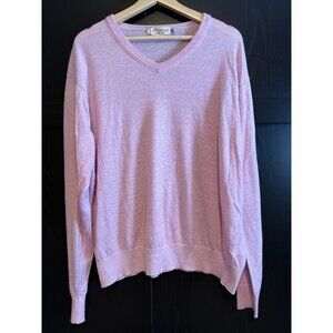 Peter Millar Men's Crown Cool Merino Wool Linen V-Neck Sweater XXL Preppy Golf